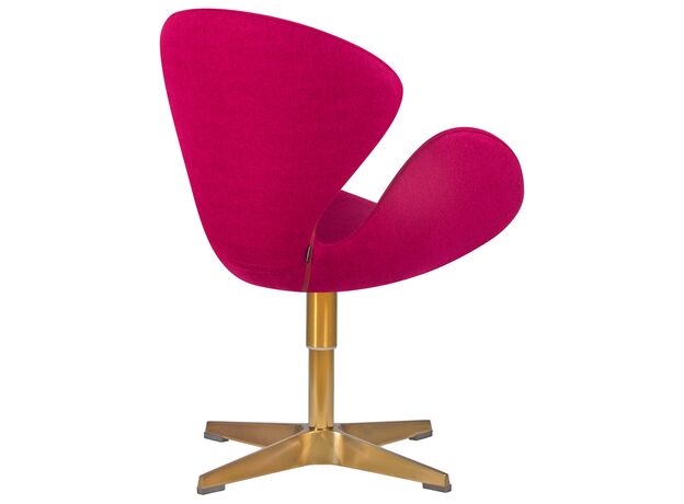 Кресло дизайнерское DOBRIN SWAN, бордо ткань AF5, золотое основание,изображение4