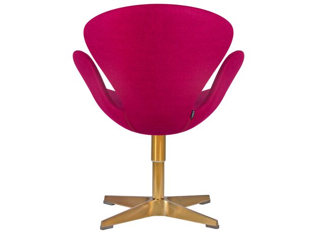 Кресло дизайнерское DOBRIN SWAN, бордо ткань AF5, золотое основание,изображение5