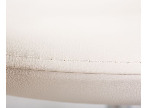 Кресло дизайнерское DOBRIN SWAN, белый кожзам P23, золотое основание,изображение7