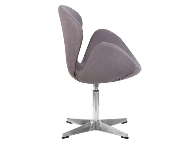 Кресло дизайнерское DOBRIN SWAN, серая ткань IF11, алюминиевое основание,изображение2