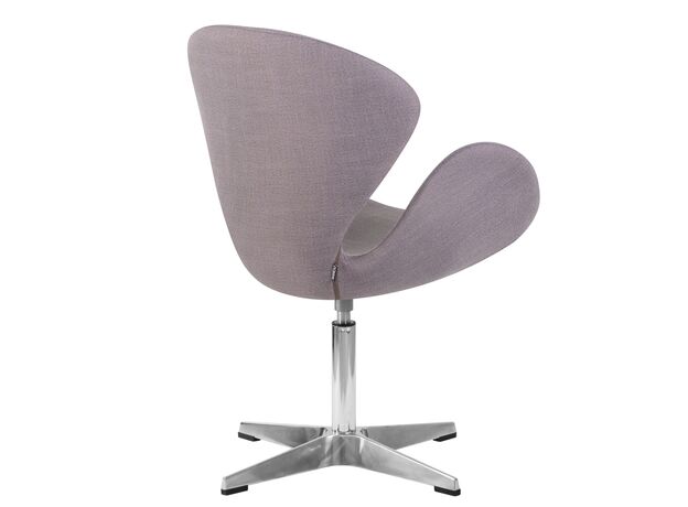 Кресло дизайнерское DOBRIN SWAN, серая ткань IF11, алюминиевое основание,изображение3