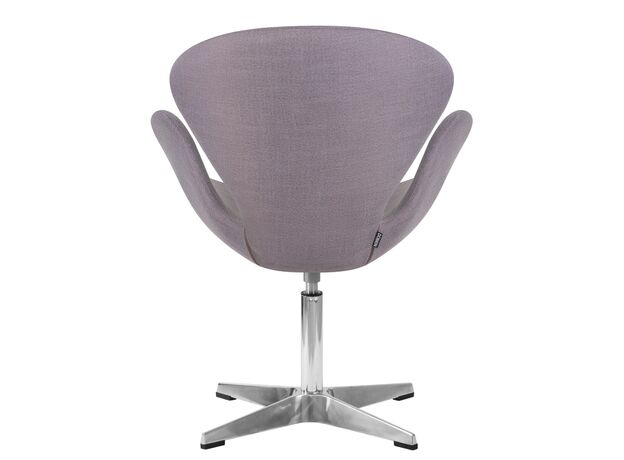 Кресло дизайнерское DOBRIN SWAN, серая ткань IF11, алюминиевое основание,изображение4
