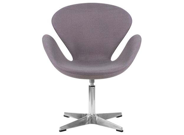 Кресло дизайнерское DOBRIN SWAN, серая ткань IF11, алюминиевое основание,изображение5