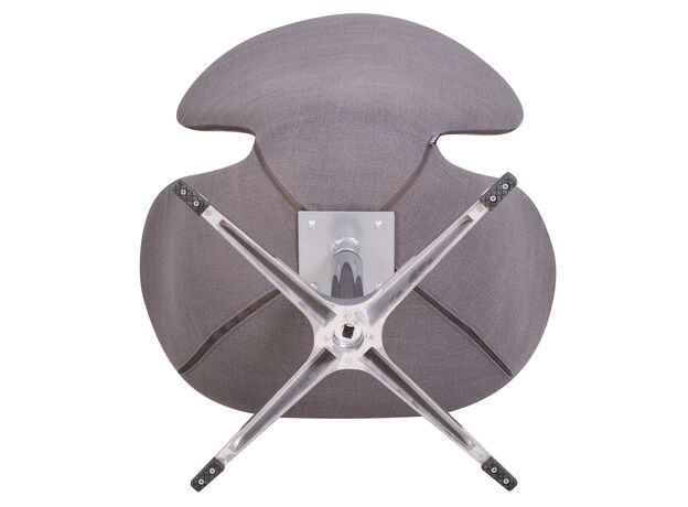 Кресло дизайнерское DOBRIN SWAN, серая ткань IF11, алюминиевое основание,изображение6