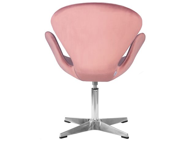 Кресло дизайнерское DOBRIN SWAN, розовый велюр BLUVEL52, алюминиевое основание,изображение4