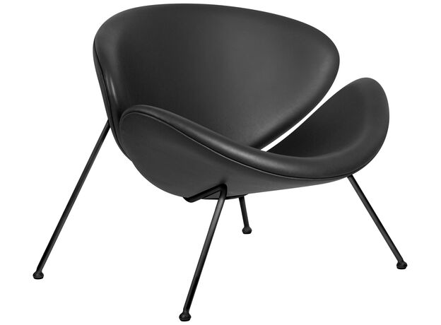 Кресло дизайнерское DOBRIN EMILY, черный винил YP16, черное основания,изображение2