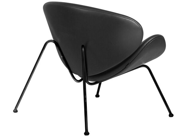 Кресло дизайнерское DOBRIN EMILY, черный винил YP16, черное основания,изображение4