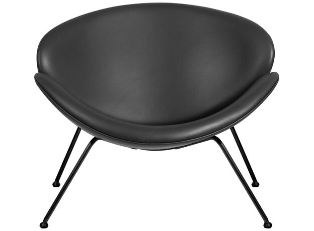 Кресло дизайнерское DOBRIN EMILY, черный винил YP16, черное основания,изображение6