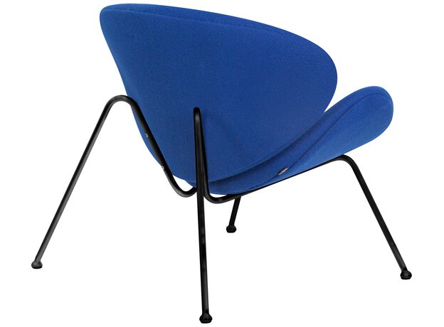 Кресло дизайнерское DOBRIN EMILY, синяя ткань AF6, черное основание,изображение4