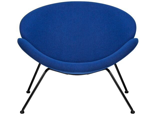 Кресло дизайнерское DOBRIN EMILY, синяя ткань AF6, черное основание,изображение6