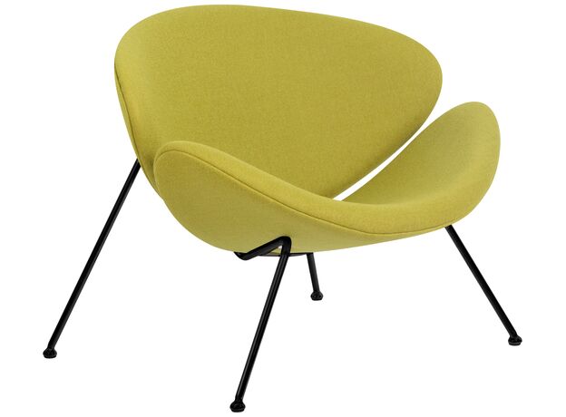 Кресло дизайнерское DOBRIN EMILY, светло-зеленая ткань AF3, черное основание,изображение2