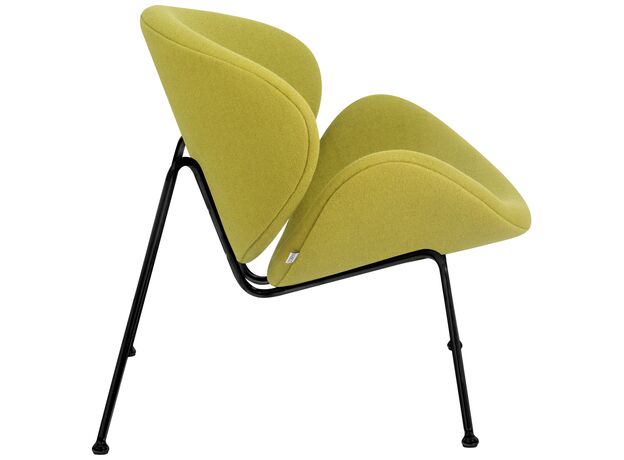 Кресло дизайнерское DOBRIN EMILY, светло-зеленая ткань AF3, черное основание,изображение3