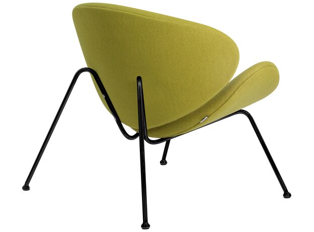 Кресло дизайнерское DOBRIN EMILY, светло-зеленая ткань AF3, черное основание,изображение4