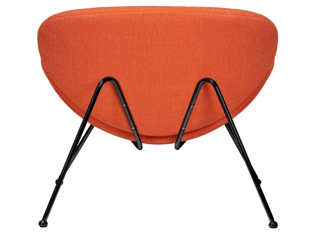 Кресло дизайнерское DOBRIN EMILY, оранжевая ткань AF, черное основания,изображение5