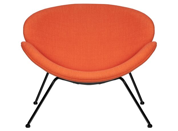 Кресло дизайнерское DOBRIN EMILY, оранжевая ткань AF, черное основания,изображение6