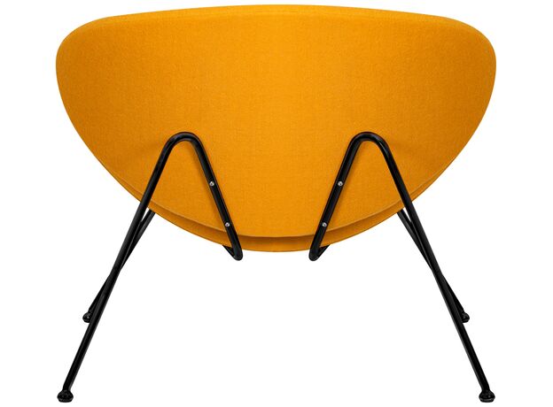Кресло дизайнерское DOBRIN EMILY, желтая ткань AF13, черное основание,изображение5