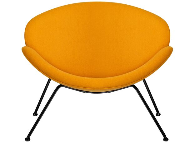 Кресло дизайнерское DOBRIN EMILY, желтая ткань AF13, черное основание,изображение6