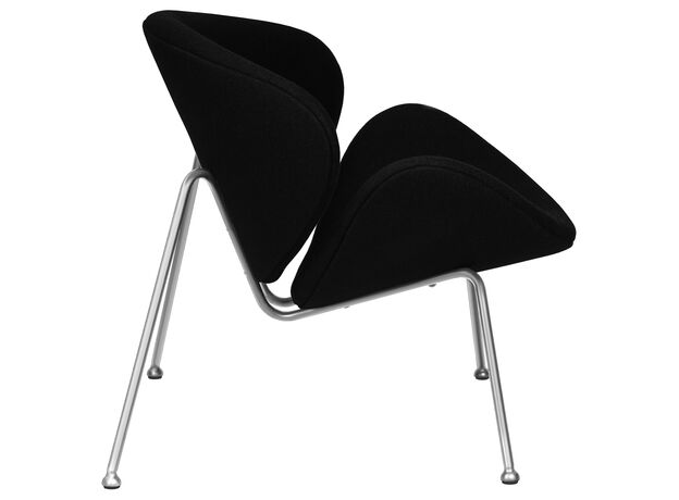Кресло дизайнерское DOBRIN EMILY, черный ткань AF9, хромированная сталь,изображение3