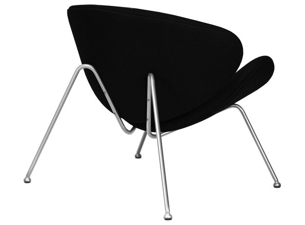 Кресло дизайнерское DOBRIN EMILY, черный ткань AF9, хромированная сталь,изображение4