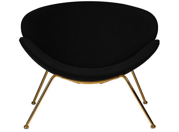 Кресло дизайнерское DOBRIN EMILY, черный ткань AF9, золотое основание,изображение6